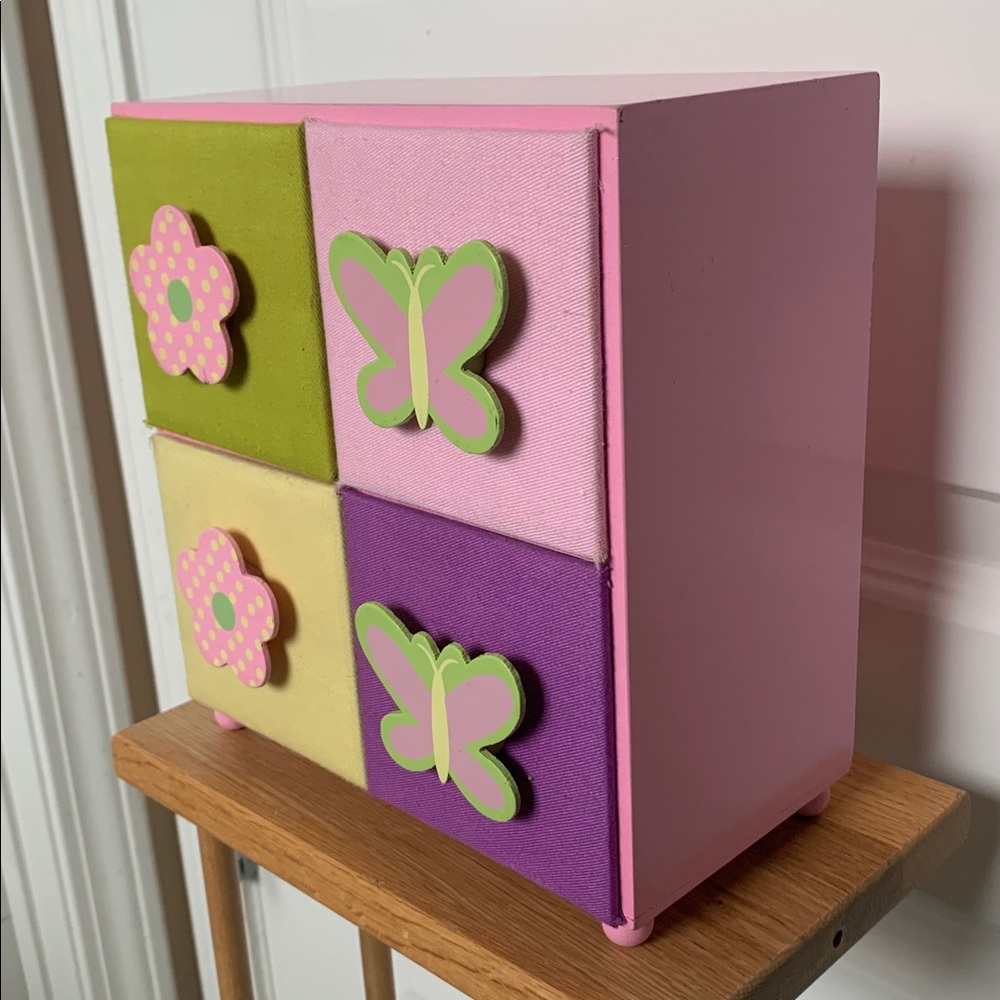 Colorful Butterfly and Flower Storage Box - Picture 2 of 9